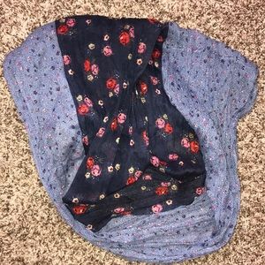 American Eagle floral infinity scarf